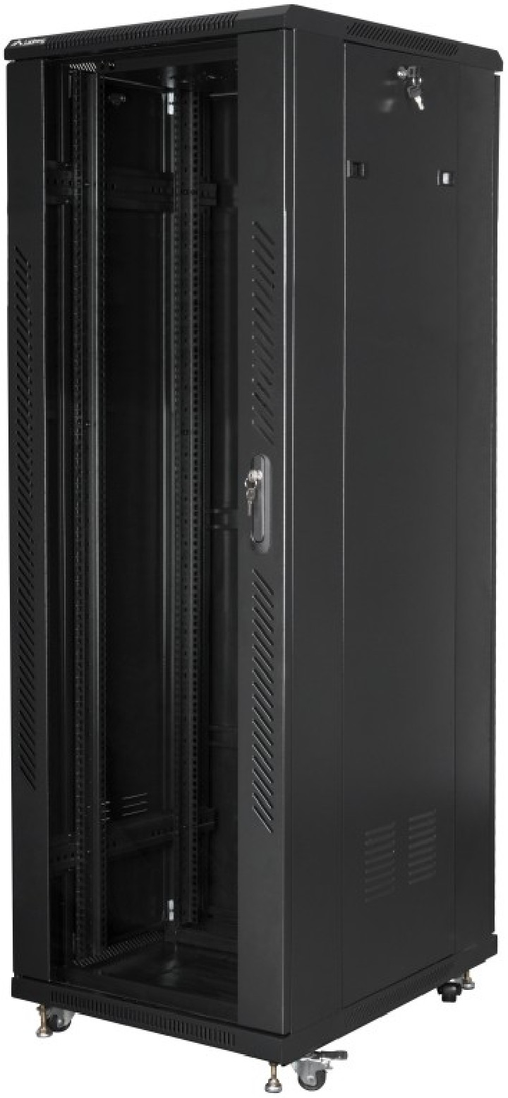 armario lanberg rack 19" 37u 600x800 flat pack black negro