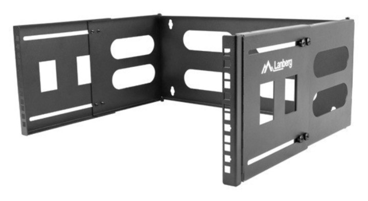 soporte plegable lanberg mural 19" 4u 497x400/240 negro
