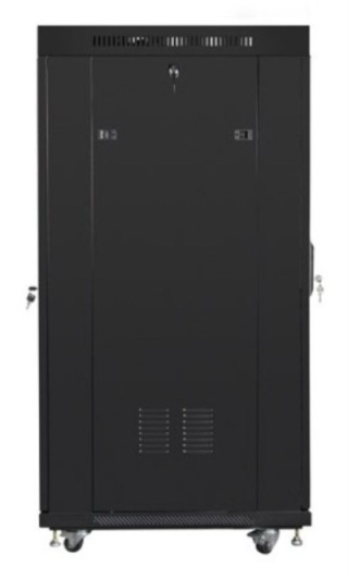 armario lanberg rack 19" 27u 600x800 flat pack puerta mesh negro con lcd