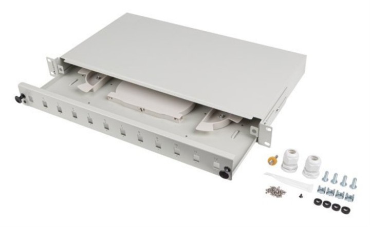 patch panel lanberg 1u 19" fibra optica 12 pts sc simplex o 12 lc duplex gr+acc