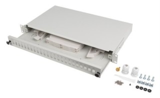 patch panel lanberg 1u 19" fibra optica 24 pts sc simplex o 24 lc duplex gr+acc