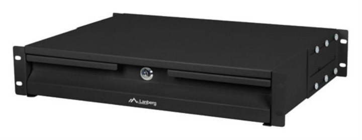 cajon para rack 19" 2u 483x360mm hasta 90kg negro cierre frontal