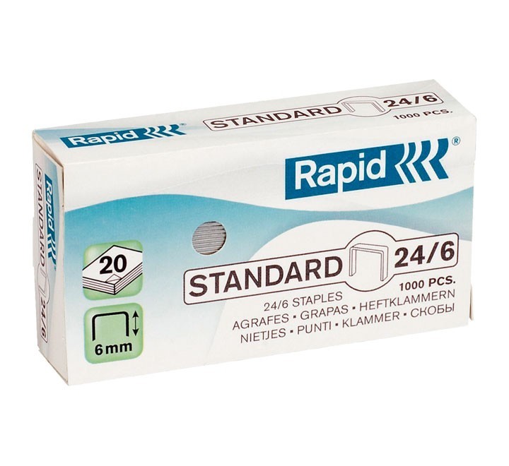 caja 1000 grapas rapid 22/624/6 galvanizada