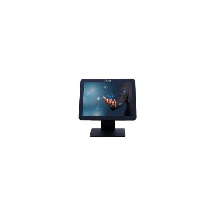 monitor 15" tactil capacitiva tpv avpos t15 led 4 3 vga negro 400cd/m2 true flat sin marcos