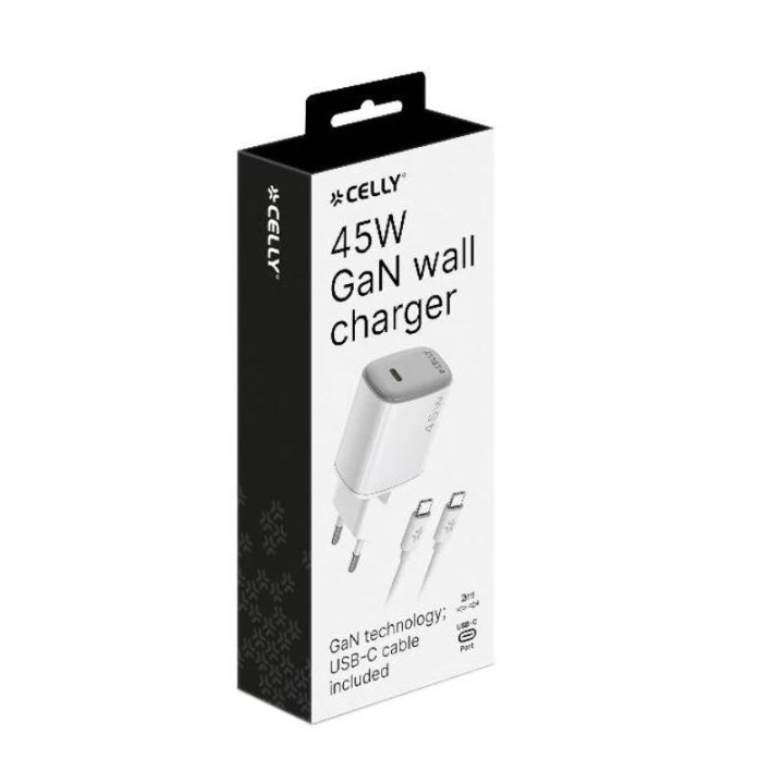 celly cargador  45w usb c + cable usb c