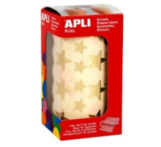 rollo gomets apli  metaliz. estrellas oro 11116
