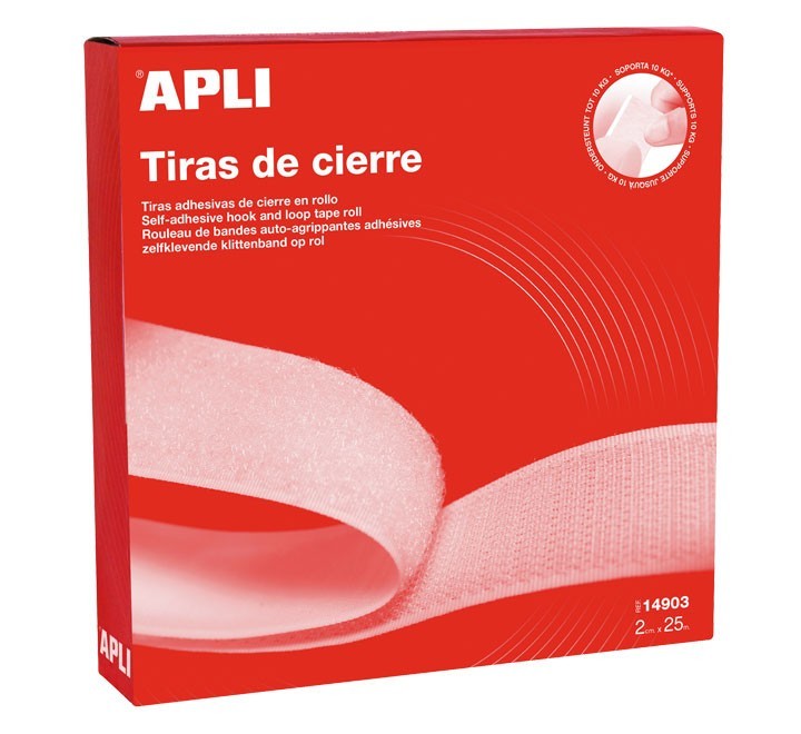 c. cinta velcro apli 2cmx25m 14903 blanco