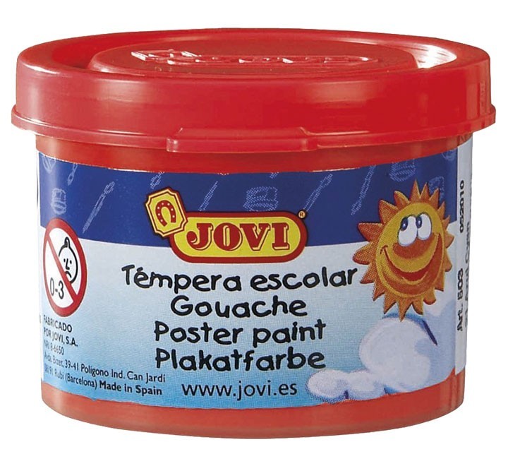 estuche 5 botes tempera jovi 35ml bermellon 50307