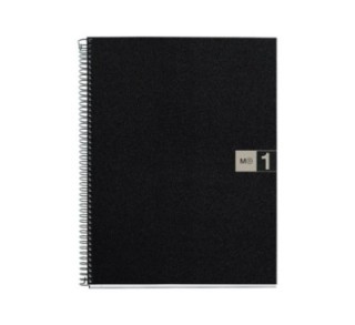 cuad. miquel rius notebook 1 a5 80h gris