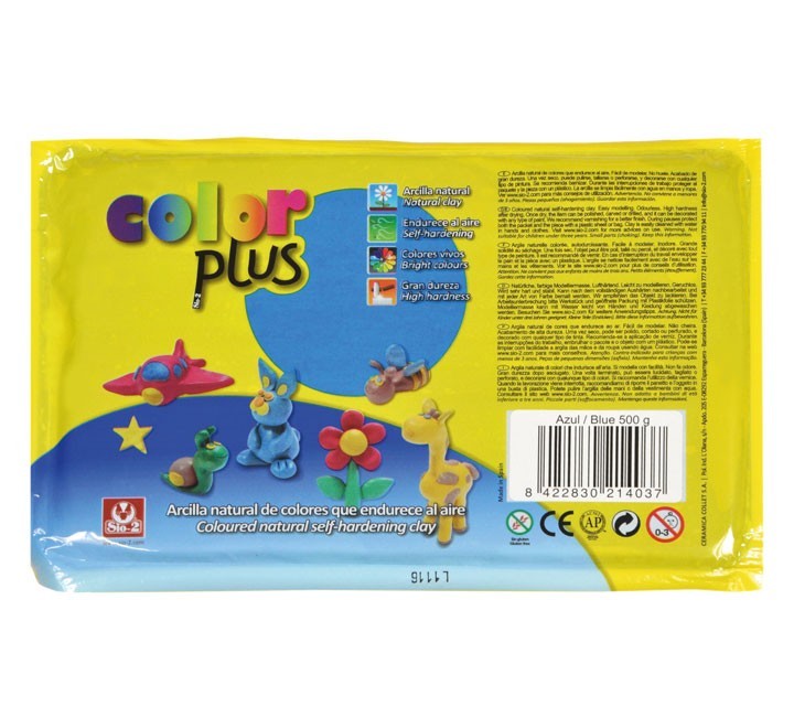 paq. arcilla sio 2 coloplus azul 500g 2142000200