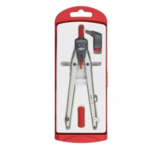 compas escolar faibo con adaptador 613 03 rojo