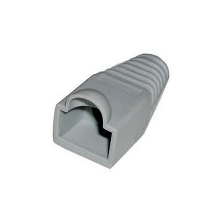 nanocable funda conector rj45 plastico gris 10 und