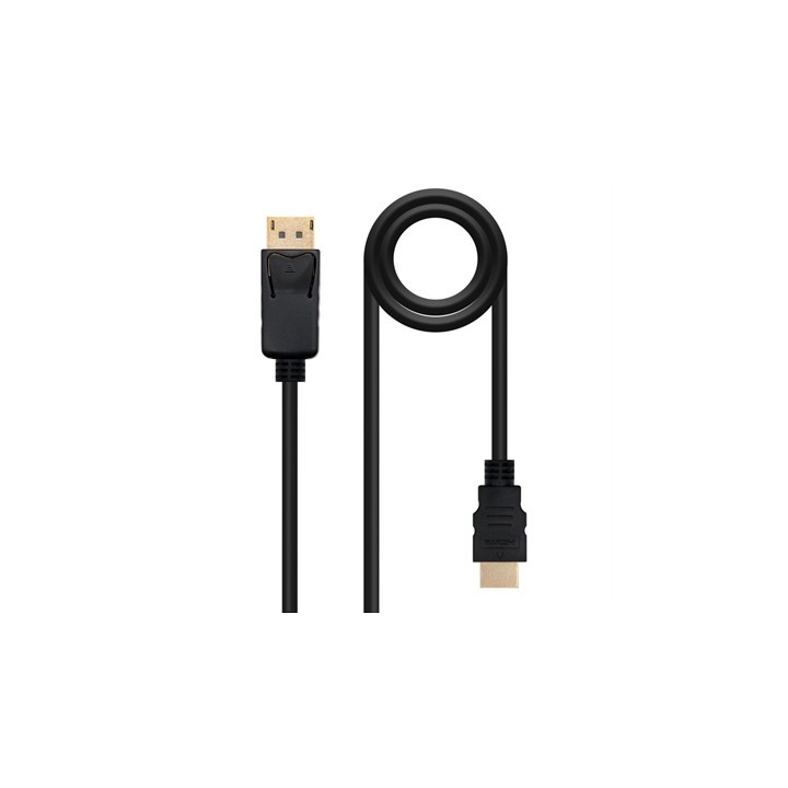 nanocable cable conversor nanocable displayport a hdmi macho   macho negro 1.5m