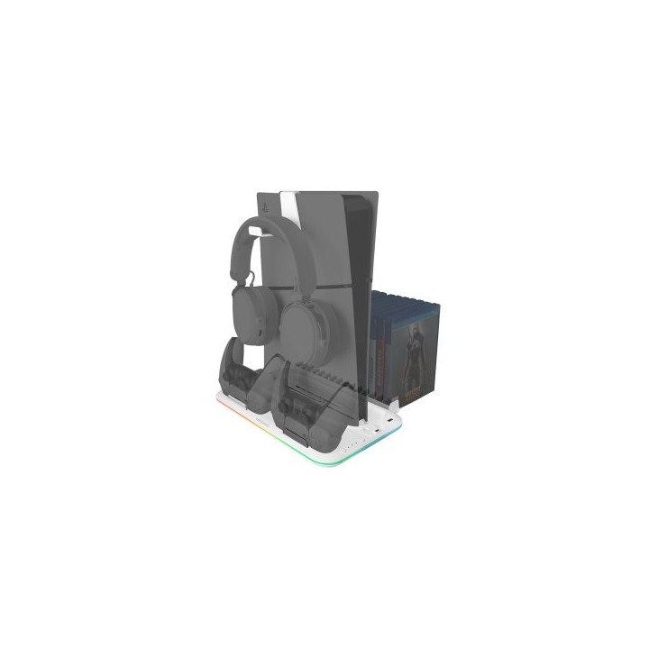 soporte multifuncion para ps5 mars gaming mps5 b2 iluminacion rgb sistema de refrigeracion cargador
