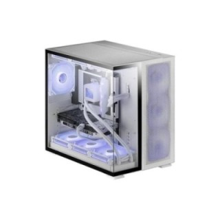 mars gaming caja ordenador mars gaming mcnova2 e   atx argb cristal templado blanco