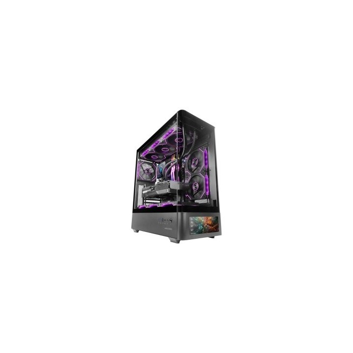 caja atx mars gaming mlcdpro cristal templado curvo pantalla lcd 7,2" gpu 440mm color negr