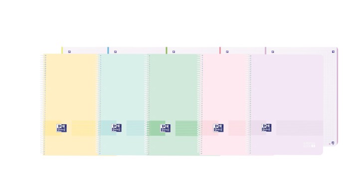 cuad oxford ebook 1 a4 5x5 80h live&go pastel pack: 5 unidades