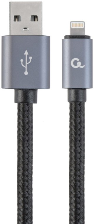 cable trenzado de algodon gembird 8 pines con conectores metalicos, 1,8 m