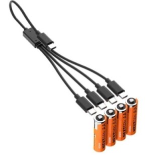 pack 4 pilas recargables hama xtorm usb c aa