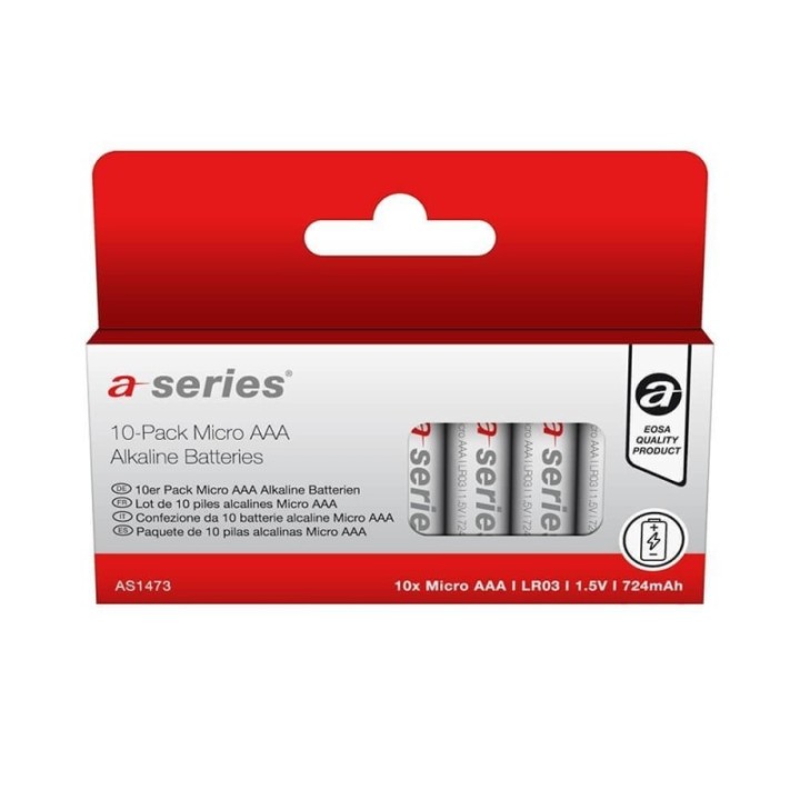 pack 10 pilas a series alcalina aaa lr03 as1473
