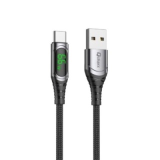 qcharx international cable qcharx menorca usb a tipo c 3a 66w   1 m   aleaci?n aluminio negro cable