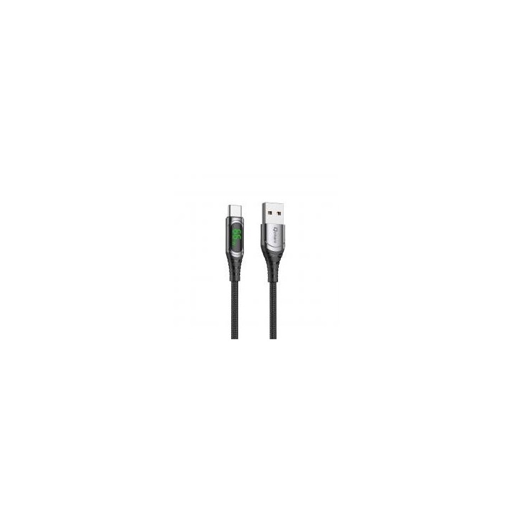 qcharx international cable qcharx menorca usb a tipo c 3a 66w   1 m   aleaci?n aluminio negro cable