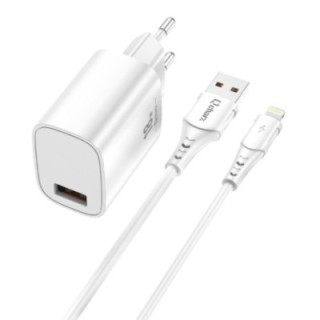 qcharx international kit cargador qcharx artemisia 3a 18w + cable usb lightning  blanco