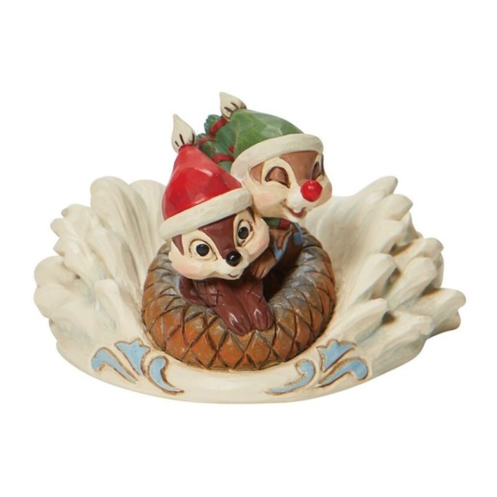 enesco figura enesco disney chip & dale en trineo navide?o