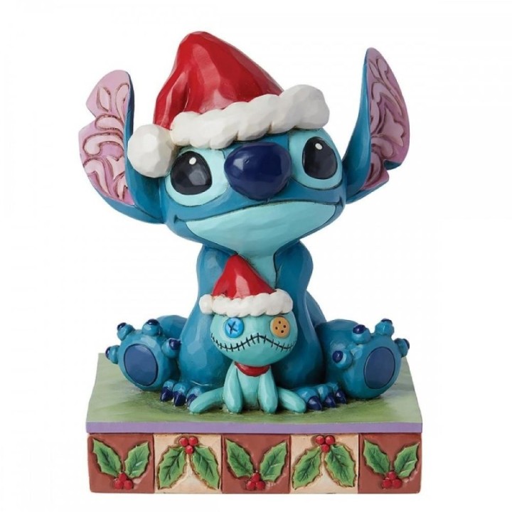enesco figura enesco disney santa stitch con scrump