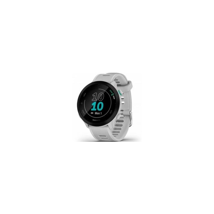 garmin smartwatch garmin forerunner 55 bt gps 42mm mip blanco resistencia agua 5atm puls?metro sue?o