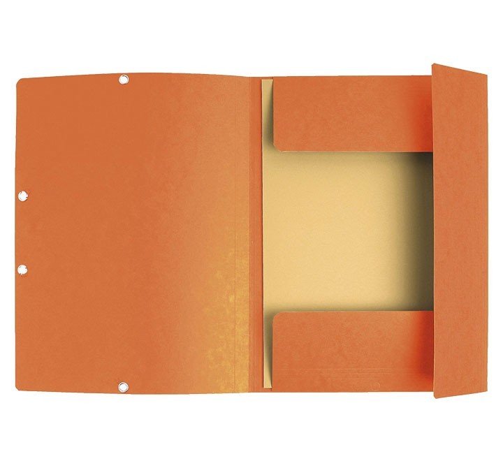 carpeta gomas carton exacompta 3 solapas naranj