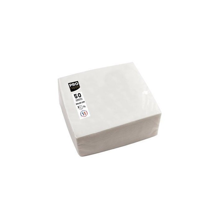 paq. 50 servilletas pronappe 20x20 blanco