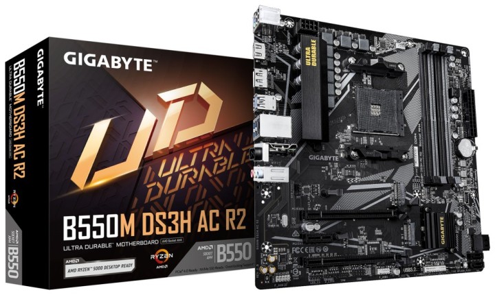 placa base gigabyte b550m ds3h ac r2 am4 matx 4xddr4