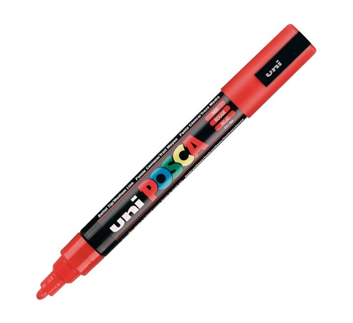 rotulador uni ball posca pc5m 1.8 2.5mm rojo