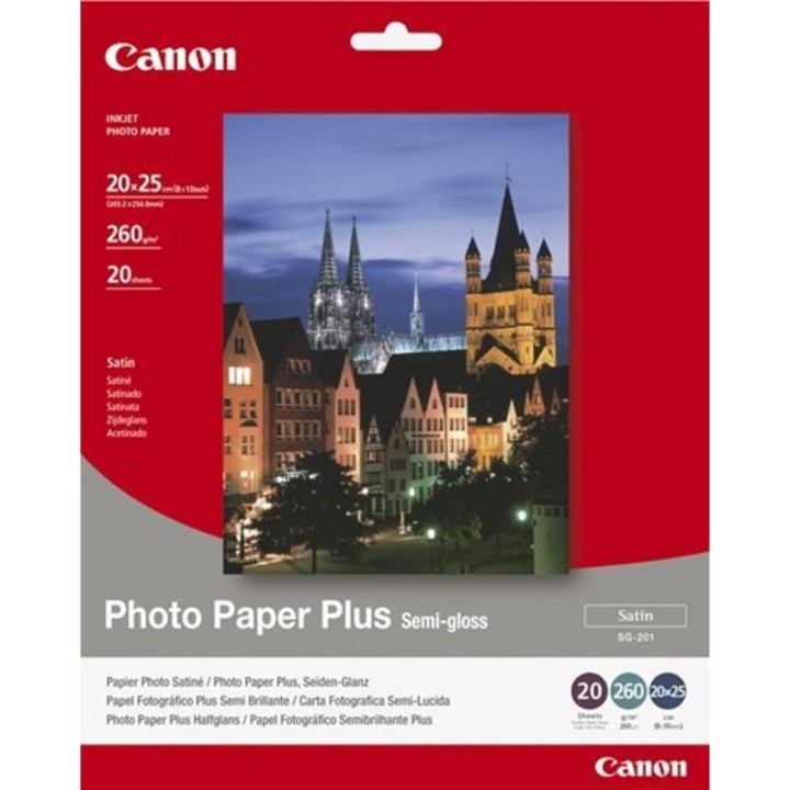 canon papel canon foto sg   201 1686b018 8x10    20 hojas    semisatinado