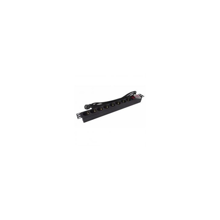 phasak regleta phasak 8 tomas armario rack 19 pulgadas con interruptor 3m negro bns 1520