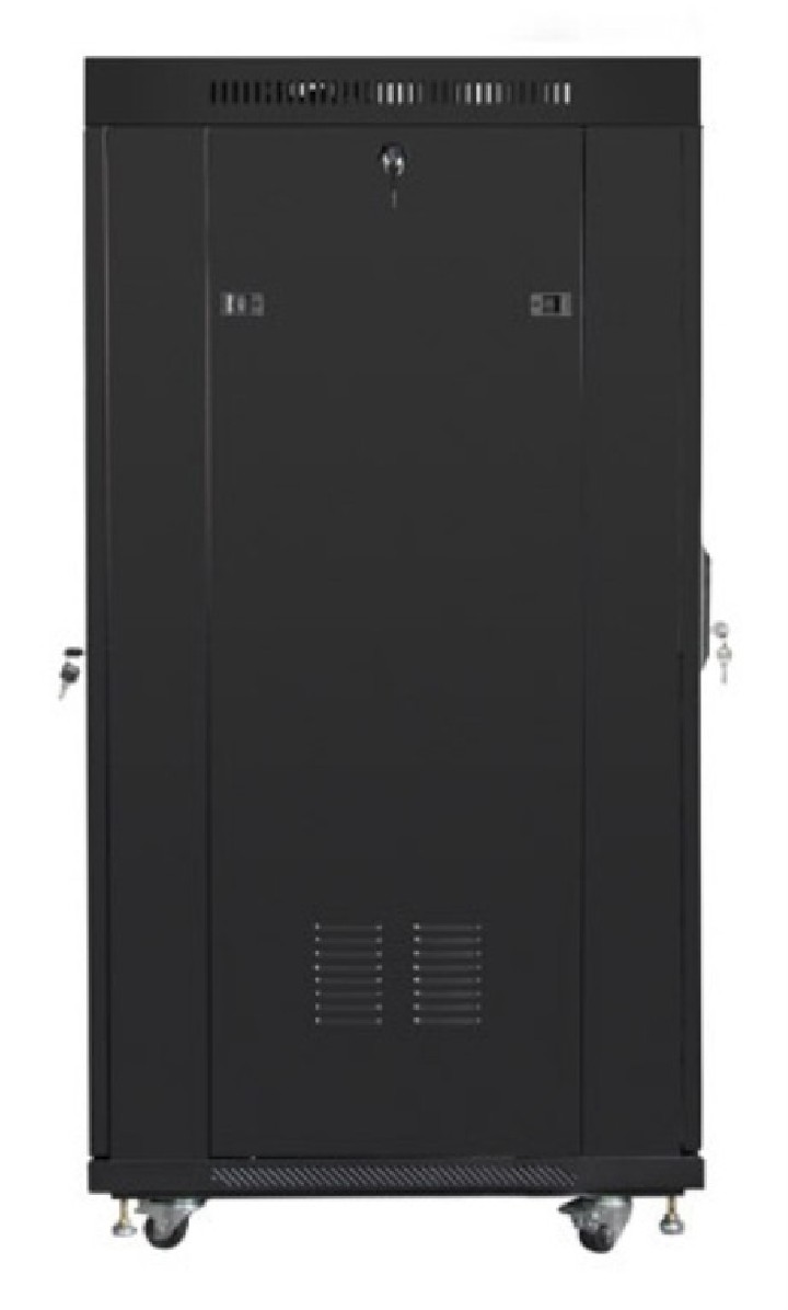 armario lanberg rack 19" 27u 600x800 flat pack puerta mesh negro con lcd