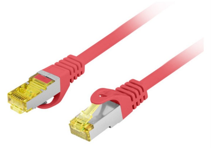 cable red lanberg latiguillo cat.6a s/ftp lszh cu 0.25m rojo fluke passed