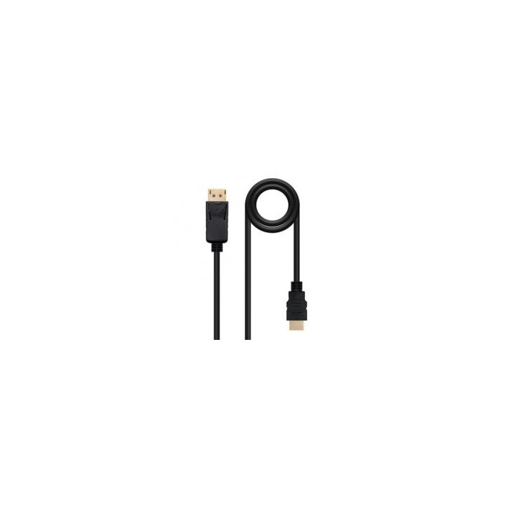 nanocable cable conversor nanocable displayport a hdmi macho   macho negro 1.5m