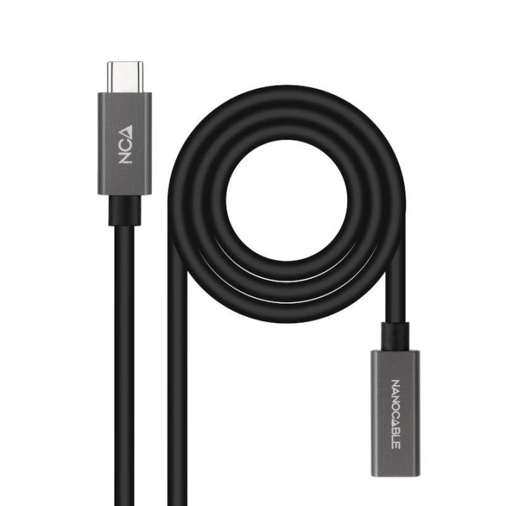 nanocable cable usb 3.2 gen2 usb c m/h 1,5 m negro