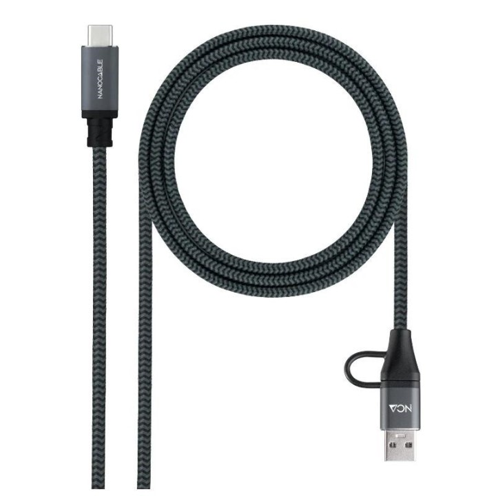 nanocable cable usb3.2 100w usb c+a/usb c 1,5 m