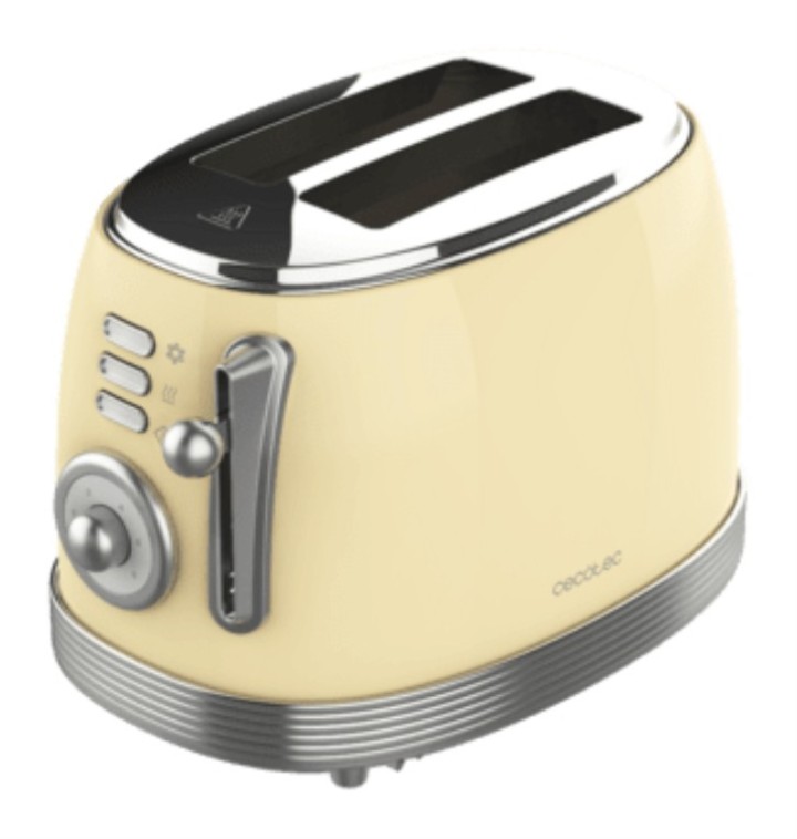 tostador vertical cecotec toast and taste 800 vintage light yellow