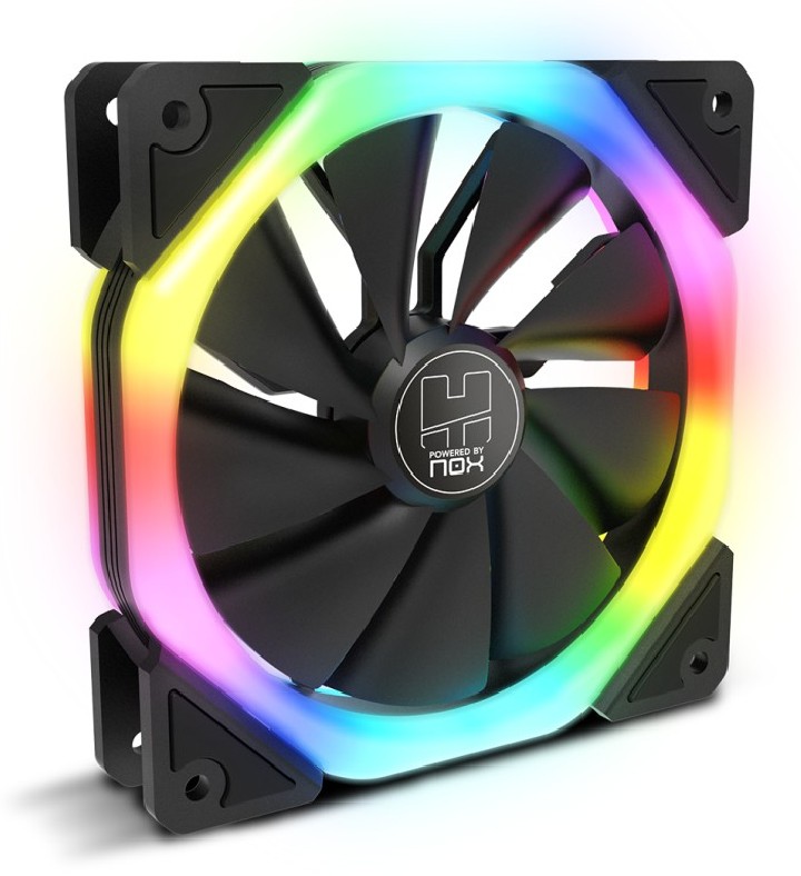 ventilador caja nox hummer s fan 1200mm dual ring argb