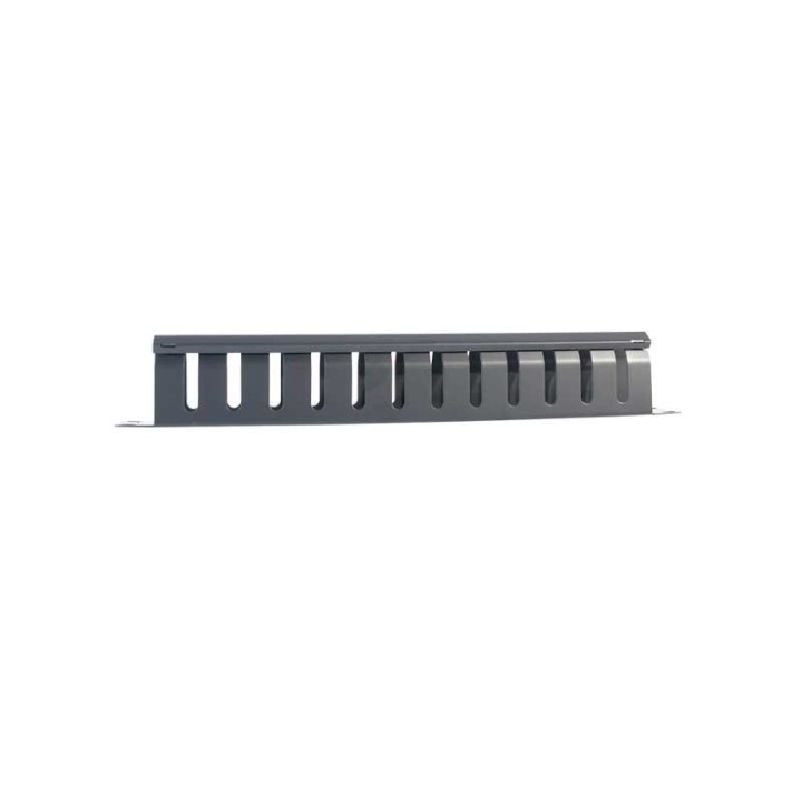 2lan panel pasacables tapa 19" 1u metal