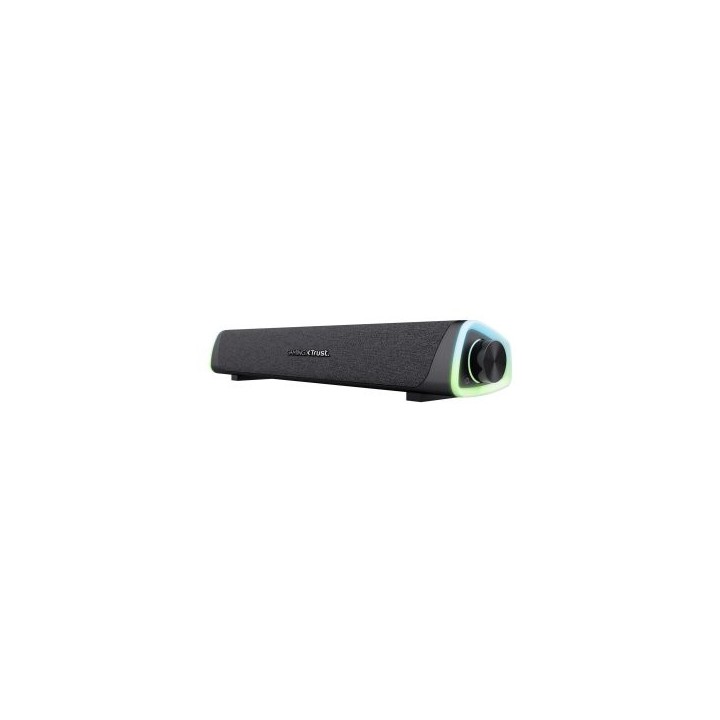 barra de sonido trust gxt axon rgb illuminated 12w cable auxiliar para audio usb para alimentacion 2