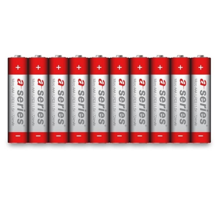 pack 10 pilas a series alcalina aaa lr03 as1473