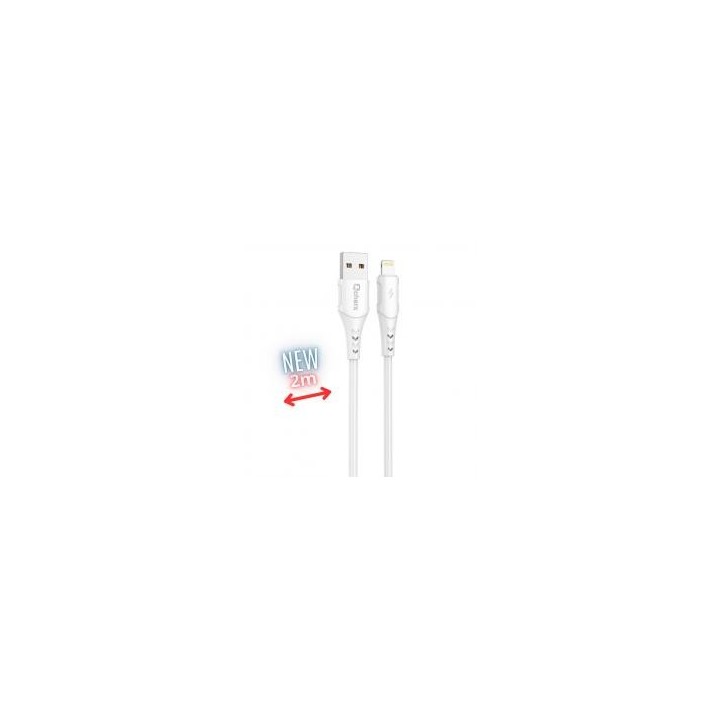 qcharx international cable qcharx athens lightning a usb tipo a   2m   pvc blanco