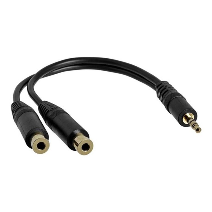 startechcom cable mini jack 3.5mm startech 0.15m    macho   hembra    negro