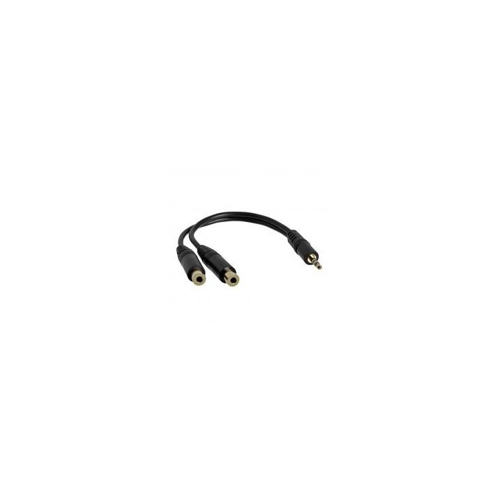 startechcom cable mini jack 3.5mm startech 0.15m    macho   hembra    negro