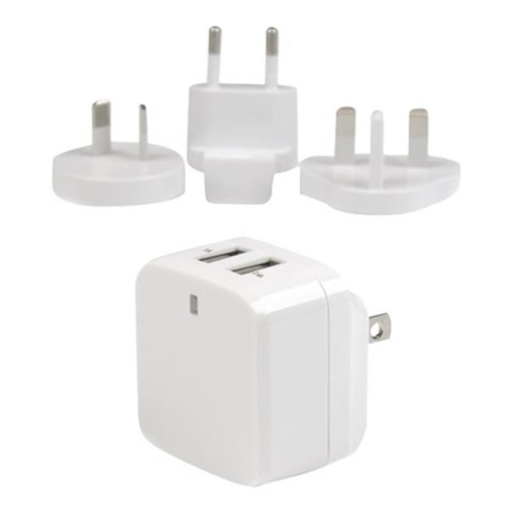 startechcom cargador pared startech usb2pacwh 17w 2x usb tipo a blanco
